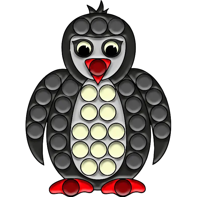 Poláris pingvin popit színes kép