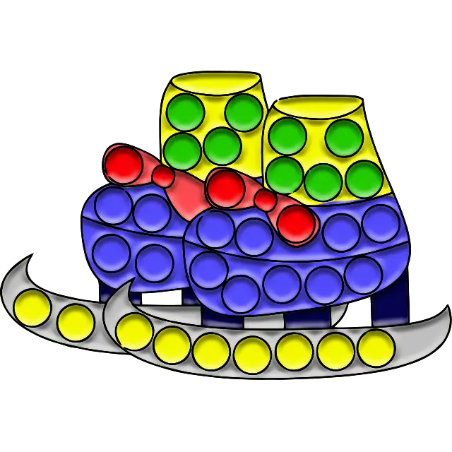 Pop-it Jégkorcsolyák színes kép