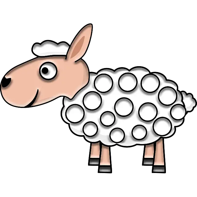 Pop-it bárány színes kép