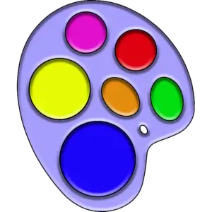 Egyszerű gödröcske paletta színes kép