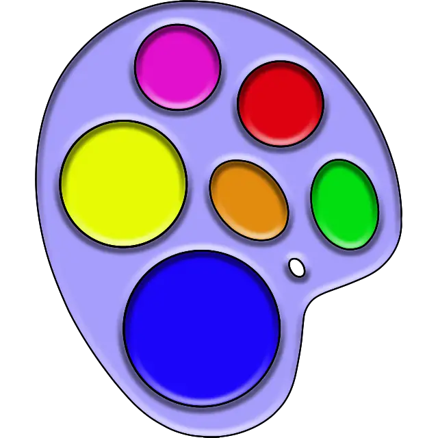 Egyszerű gödröcske paletta színes kép