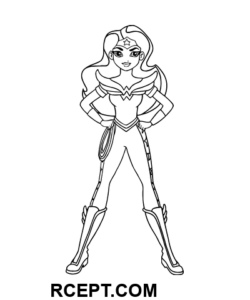 Szuperhős csodanő kifestő