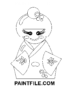 Japán baba kifestő