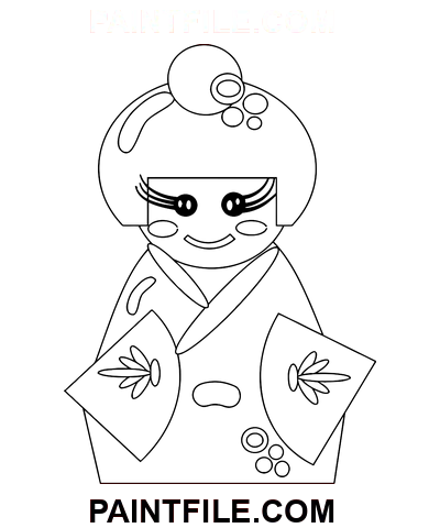 Japán baba kifestő