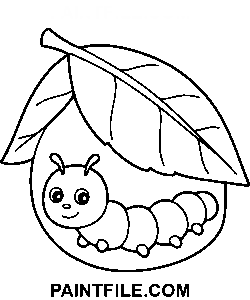 Aranyos hernyó Clip Art kifestő