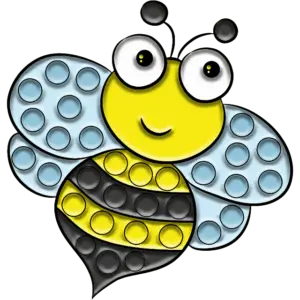 Pop-it hauska mehiläinen värillinen kuva