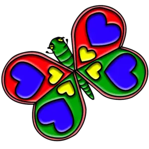 Yksinkertainen Dimple perhonen värillinen kuva